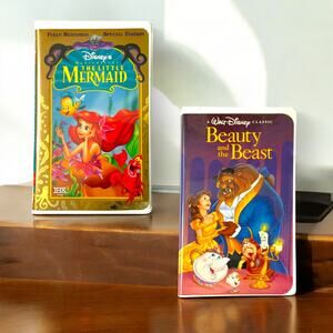 Walt Disney VHS Movies Beauty and the Beast And The Little Mermaid